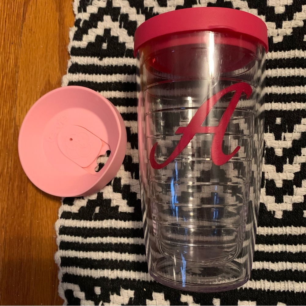 Monogram initial A 16 oz Tervis Tumbler Cup with lids